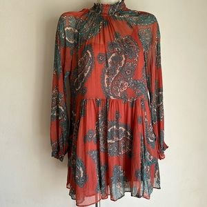 Free People boho dress with front pockets